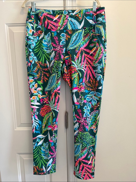 Lilly Pulitzer Pants - Lilly Pulitzer Tropical Floral Leggings - Teal, Pink & Blue size 10